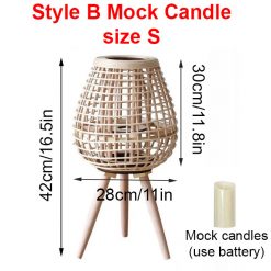 Creative Rattan Floor Lamp Candlestick Standing Lights