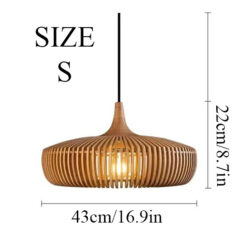 Wood Pendant Light Wooden Lighting Kitchen Lampshade Hanging