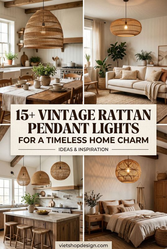 15+ Vintage Rattan Pendant Lights For A Timeless Home Charm