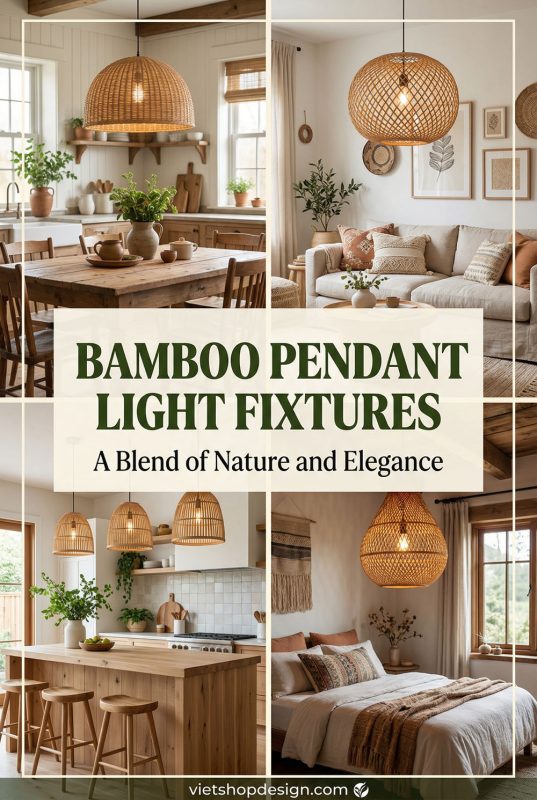 Bamboo Pendant Light Fixture - A Blend Of Nature And Elegance