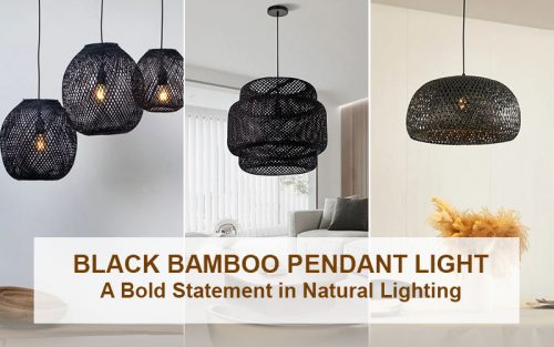Black Bamboo Pendant Light A Bold Statement In Natural Lighting