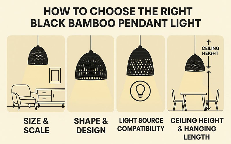 Choose The Right Black Bamboo Pendant Light
