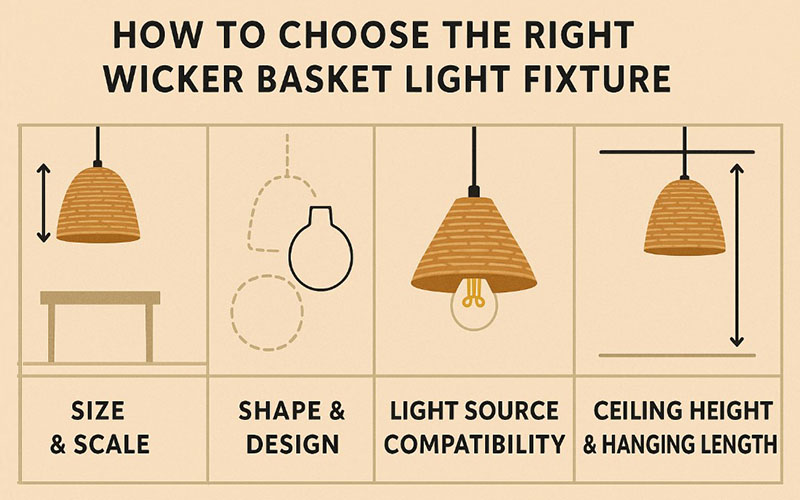Choose The Right Wicker Basket Light Fixture