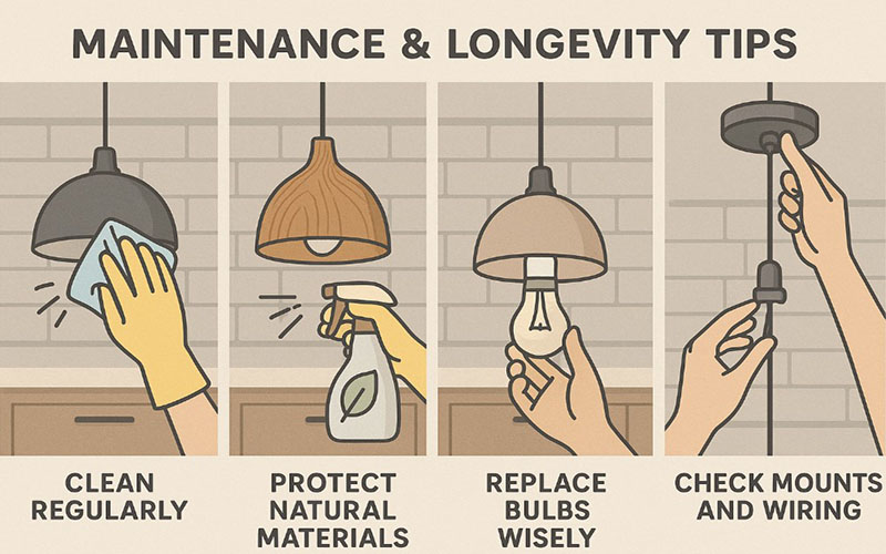 Kitchen Island Lighting Maintenance & Longevity Tips