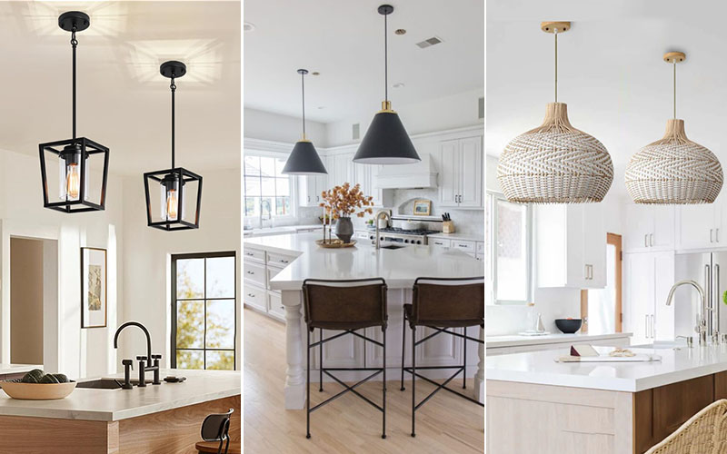 Many Styles For 2 Pendant Lights Over Island
