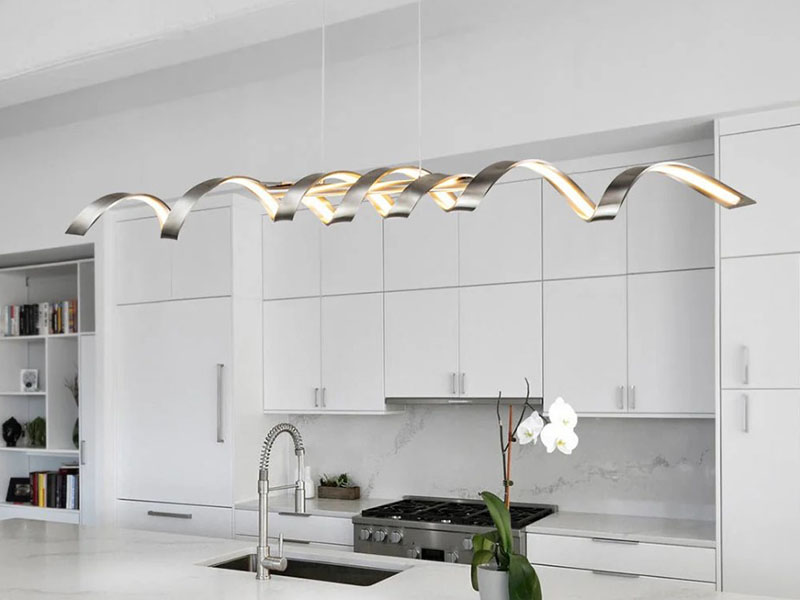 Modern Led Wave Linear Pendant Light