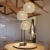 Rattan Globe Pendant Light Natural Black Light Fixtures