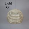 Round Rattan Pendant Light Bamboo Light Fixture Lampshade