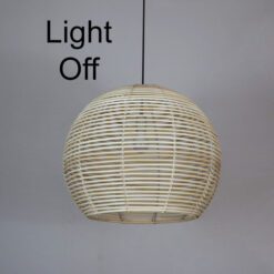 Round Rattan Pendant Light Bamboo Light Fixture Lampshade