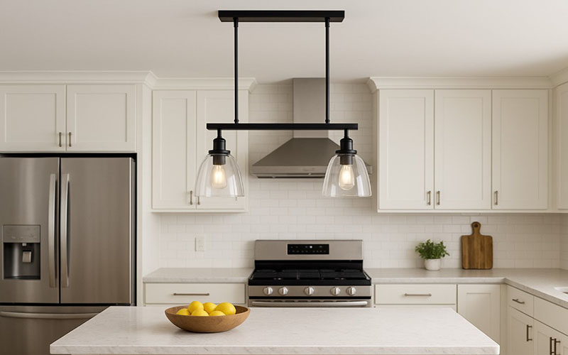 Two Lights Built Into One Fixture Kitchen Pendant