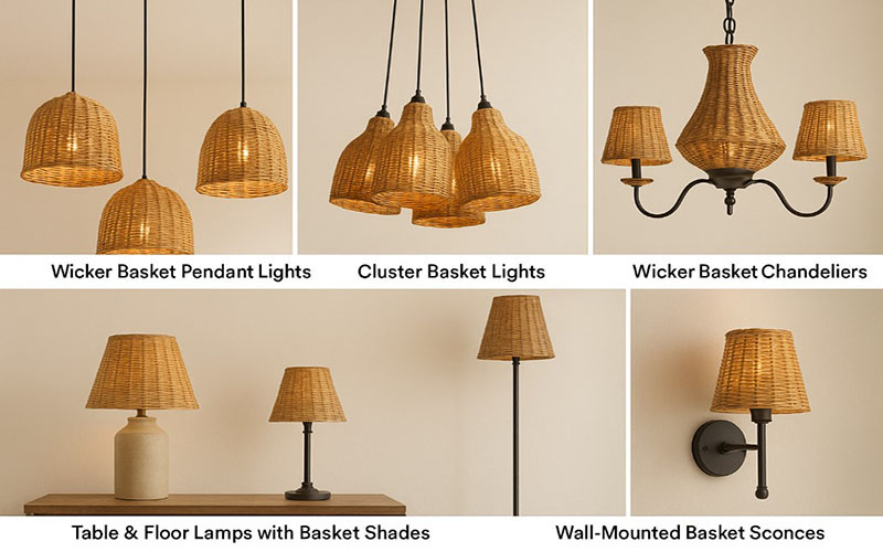 Wicker Basket Light Fixture Variety Of Styles And Designs