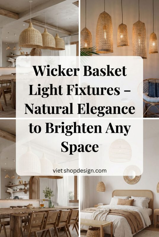 Wicker Basket Light Fixtures – Natural Elegance To Brighten Any Space