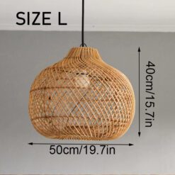 Wicker Rattan Pendant Light, Rattan Lampshade Hanging Kitchen Island