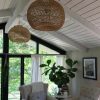 Wicker Rattan Pendant Light, Rattan Lampshade Hanging Kitchen Island