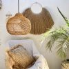 Wicker Rattan Pendant Light, Rattan Lampshade Hanging Kitchen Island