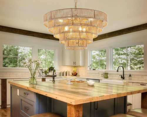 Big rope chandelier for dining room