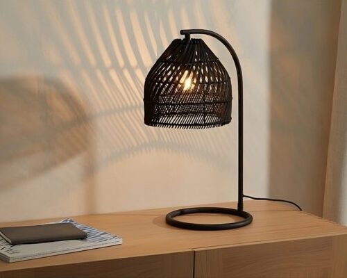 Consider the size of rattan table lampshade