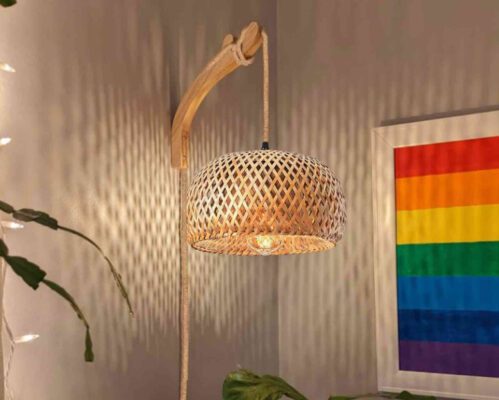 Custom bamboo wall Lamp