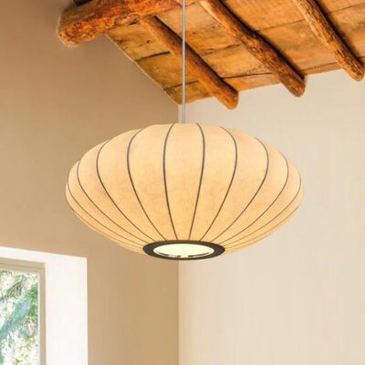 Fabric pendant light fixture Inviting Ambiance