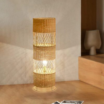 Rattan Floor Lamp made Warm and Inviting Ambiance