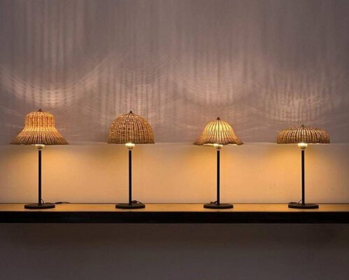 Rattan Table Lamp Creating a Warm and Inviting Atmosphere