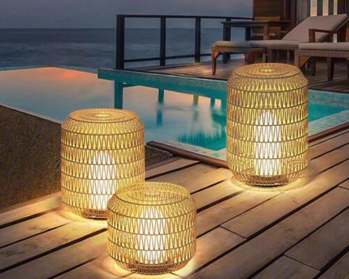 Rattan floor lamp stand the test of time