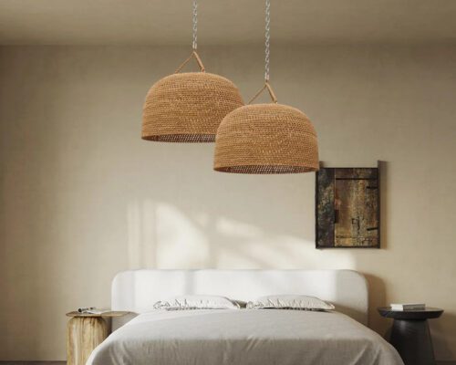 Rope pendant light for bedroom