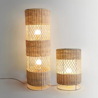 Think About the Size for Rattan Standing Light