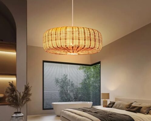 rattan pendant lights add a warm, inviting ambiance to any space