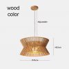 wood pendant light, wood lampshade lighting