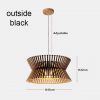 wood pendant light, wood lampshade lighting