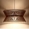 wood pendant light, wood lampshade lighting