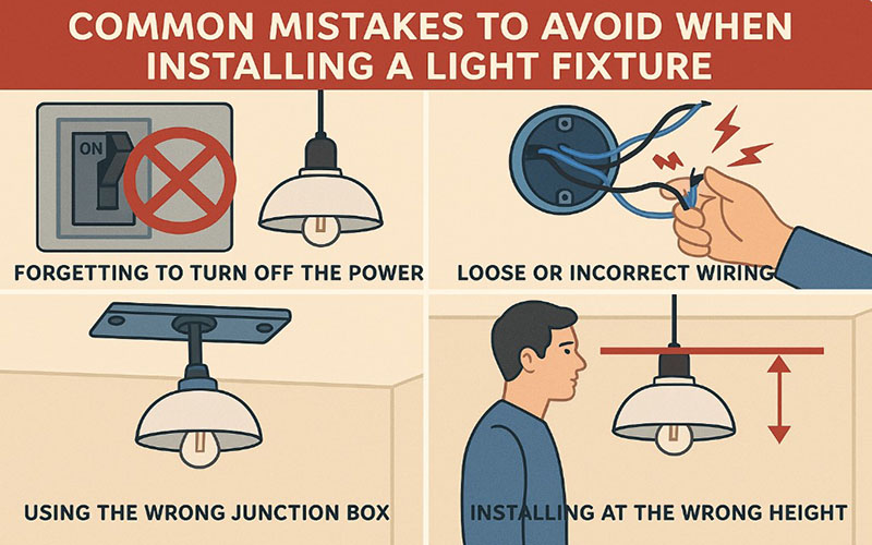 Common Mistakes To Avoid When Install Light Fixture