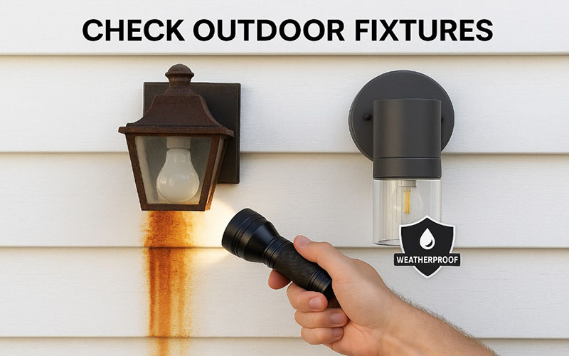 Inspect Outdoor Light Fixtures Regularly