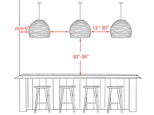 How High Should Pendant Lights Be Above Island