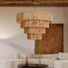 Paper Rope Pendant Light Wicker Wabi Sabi Lampshade