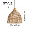 Paper Rope Pendant Light Wicker Wabi Sabi Lampshade