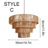 Paper Rope Pendant Light Wicker Wabi Sabi Lampshade