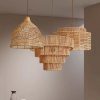 Paper Rope Pendant Light Wicker Wabi Sabi Lampshade