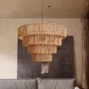 Paper Rope Pendant Light Wicker Wabi Sabi Lampshade
