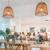 2 Layer Rattan Cage Pendant Light Wicker Light Fixtures (10)