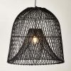 2 Layer Rattan Cage Pendant Light Wicker Light Fixtures (14)
