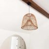 2 Layer Rattan Cage Pendant Light Wicker Light Fixtures (16)