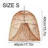 2 Layer Rattan Cage Pendant Light Wicker Light Fixtures (18)