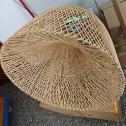 2 Layer Rattan Cage Pendant Light Wicker Light Fixtures (9)