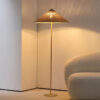 Cone Floor Lamp Wicker Rattan Light Sofa Living Room Bedroom