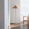Cone Floor Lamp Wicker Rattan Light Sofa Living Room Bedroom