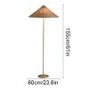 Cone Floor Lamp Wicker Rattan Light Sofa Living Room Bedroom