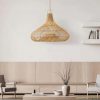 Garlic Shape Rattan Pendant Light Wicker Light Fixtures