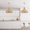 Garlic Shape Rattan Pendant Light Wicker Light Fixtures